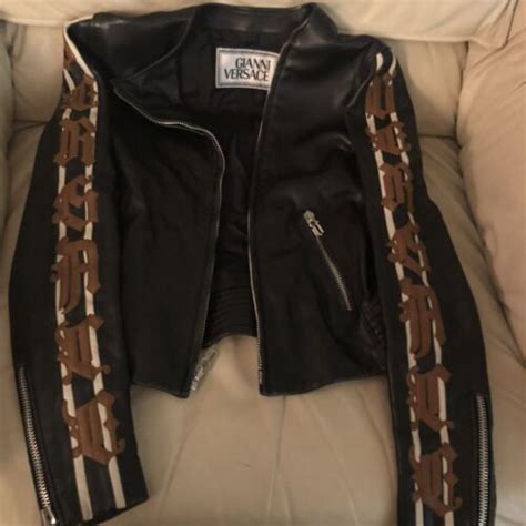 versace leather jacket india|vintage Versace leather jacket.